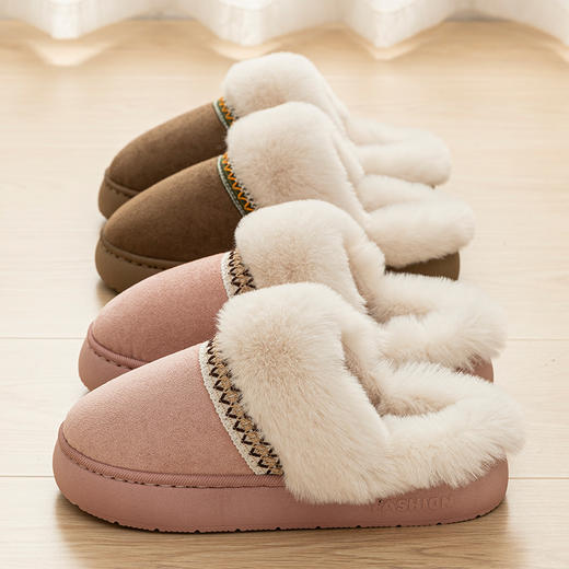 馨宜优品民族风女士棉拖（36-41）（驼色-粉色-卡其）（250779-250799） 商品图1