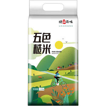 悦谷百味五色糙米5斤（红米黑米燕麦米荞麦米糙米杂粮粗粮 大米伴侣） /粮油调味 /杂粮 /谷米类 商品图6