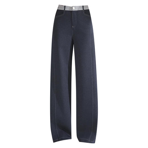 QYM 5235-Y牛仔裤宽松垂感阔腿裤直筒休闲裤 商品图4