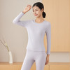 weyo秋冬新款女95棉双面磨毛系列纯色圆领打底保暖内衣套装F16301 商品缩略图1