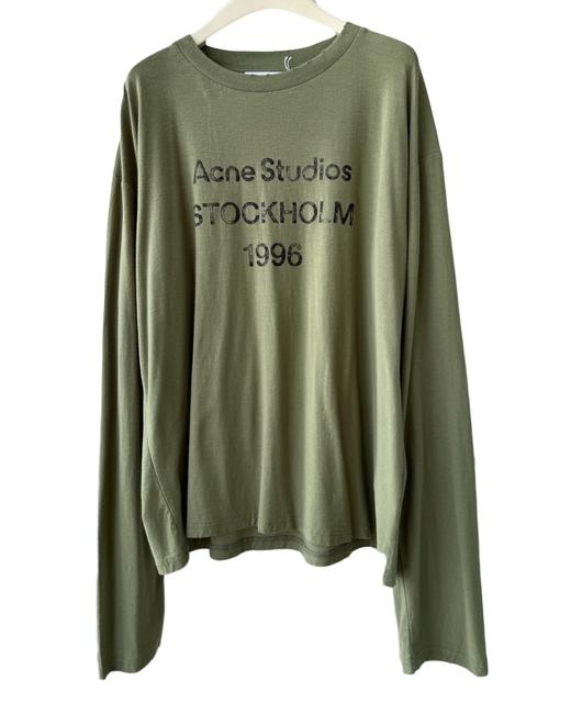 中性款做旧渐变印花长袖T恤001 商品图0