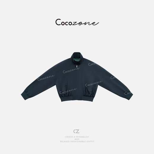 COCO ZONE 刘一一立领拉链撞色反差利落廓形层次感外套CD2A1426 商品图0