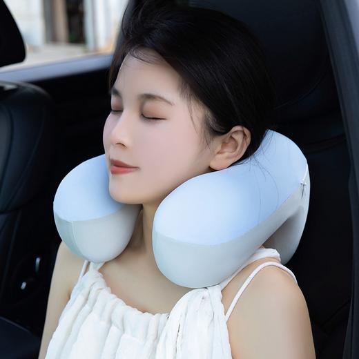 记忆棉冰丝午睡枕小学生趴桌子上睡觉抱枕u型枕办公室趴睡枕车载颈枕夏 可拆洗 商品图3