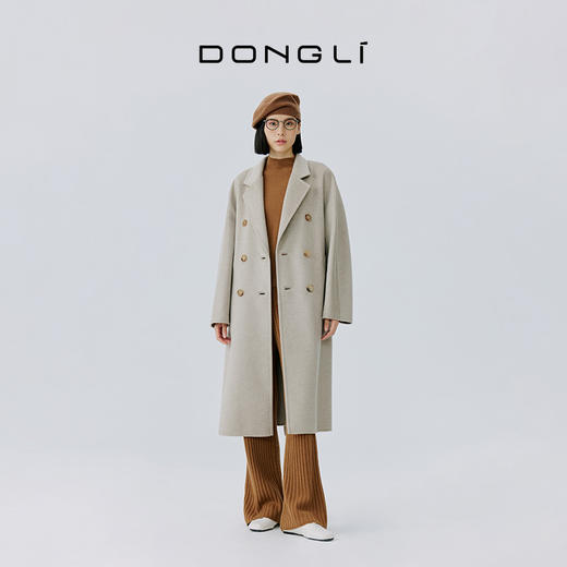 东黎 • 山羊绒女士秋冬中长款西服领宽松经典801大衣 4785 商品图5