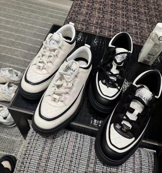 重磅新款！ 25B菱格熊猫运动鞋  中古风菱格厚底增高休闲鞋 商品图0