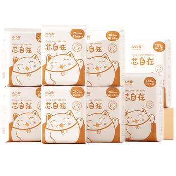 凸凸棉卫生巾64片学生少女姨妈巾日夜用套装京东自营整箱 商品图0