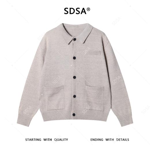 72536SDSA男士秋冬新款痞帅男装基础款复古毛衣简约纽扣翻领开衫针织衫 商品图1