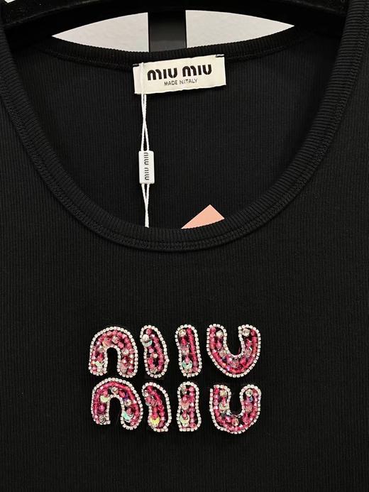 TY544-MIU MIU 缪缪字母logo背心 黑色（ZJ） 商品图3