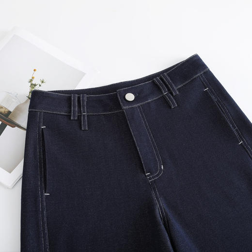 QYM 5236-Y时尚阔腿裤高腰直筒牛仔裤宽松休闲裤 商品图3