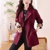 丁摩 风衣外套女春秋新款中长款时尚洋气大衣高端设计感5ZF-8059 商品缩略图0