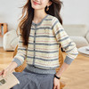 条纹针织套头，chic毛衣外穿长袖休闲上衣CC-27-25117 商品缩略图0