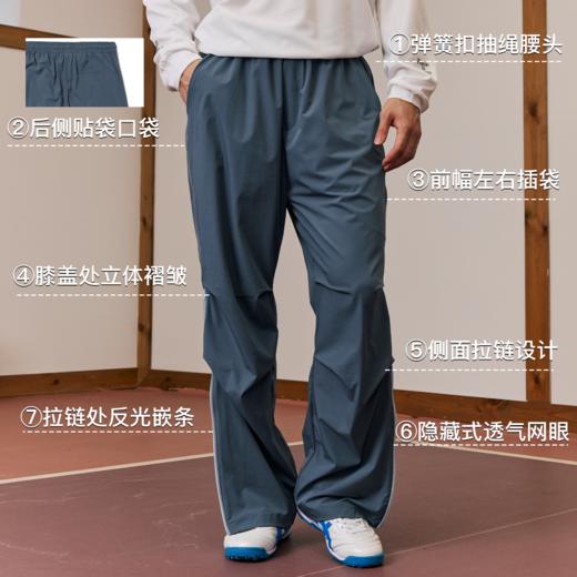 LUSHISI千机主题拉链侧边吸湿速干运动篮球户外复古拼接训练长裤 商品图3