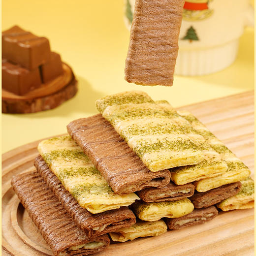 【23.9抢50包❗️巧克力/蛋黄流心蛋酥】甄选品质原料制作，优选新鲜全蛋液煎制，入口咔嚓脆裂，用心原材简单配方，老少皆宜美味健康无负担，注心夹心蛋卷解馋网红零食糕点整箱L 商品图3