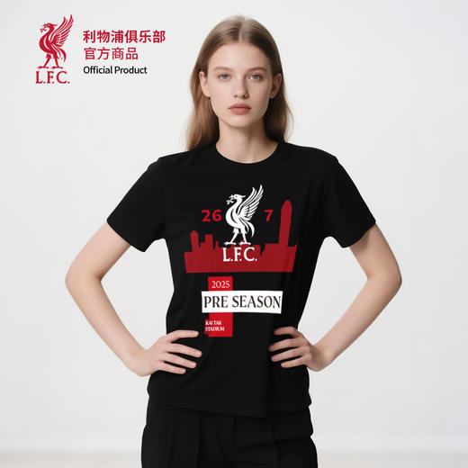 【官方正版】利物浦俱乐部 | 香港季前赛黑色T恤圆领纪念款短袖 商品图3