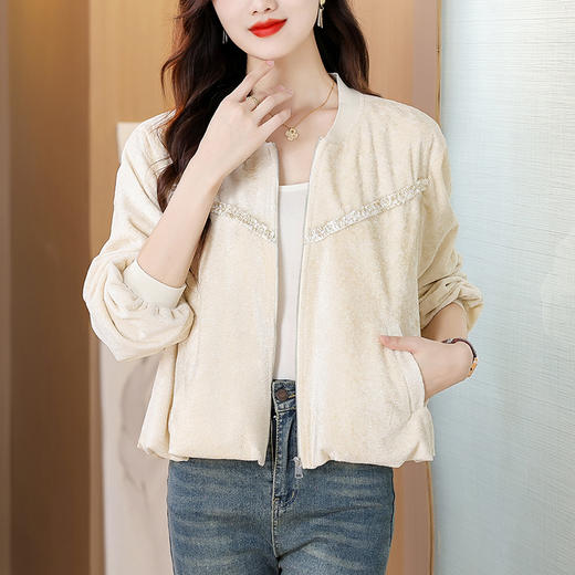 KQL E49M810时尚夹克洋气休闲宽松大码短外套 商品图5