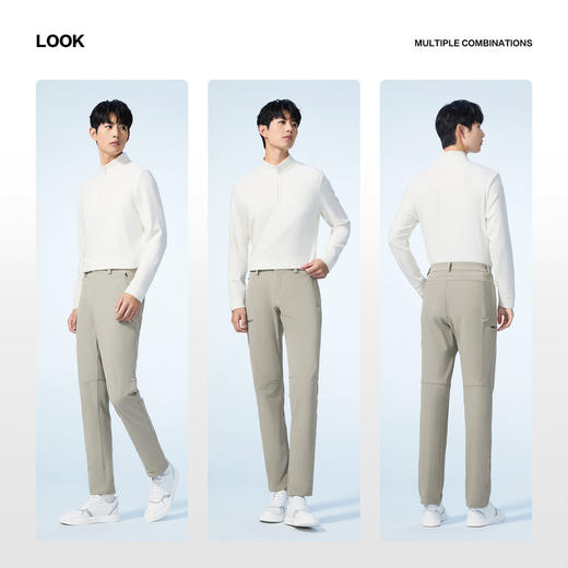 柒牌男士休闲裤2025秋冬新款男裤休闲百搭保暖舒适内磨毛长裤子131H70080 商品图2