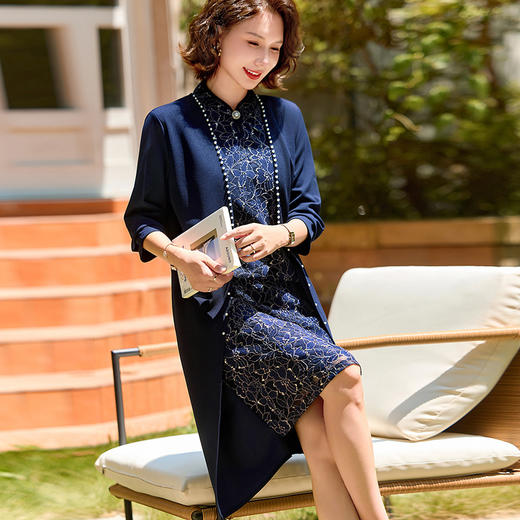 FW 167妈妈秋装连衣裙宽松大码减龄时尚 商品图3