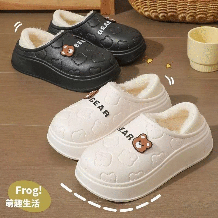 【毛绒绒❗️新款踩屎感棉拖鞋】超暖超舒服，触感细腻，长效温暖呵护！女士冬季室内家居外穿包跟防水毛毛加绒棉鞋