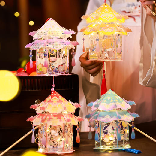 【19.9任选3款透明花式灯笼】【赠精细教程】简单易做的防水宫灯 DIY灯笼套装 盏盏小灯笼 浓浓氛围过佳节 让孩子认识中国传统文化 商品图2