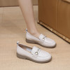 丁摩 女单鞋平底乐福鞋新款头层牛皮圆头女懒人鞋5ZF-9154 商品缩略图1