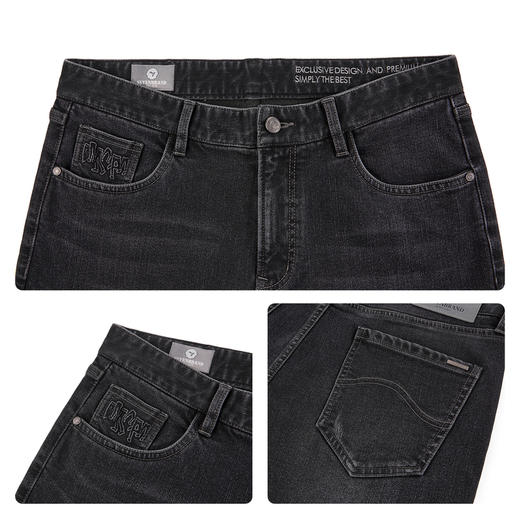 【优可丝】柒牌男士耐磨牛仔裤2025秋冬新款微弹抗皱潮流男装男裤129H71420 商品图3