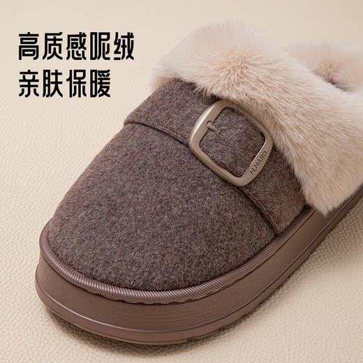 【YW】无忧购59元2双半包跟加绒保暖拖鞋冬季家居厚底防滑ZS-3100（截单后7天发货) 商品图3