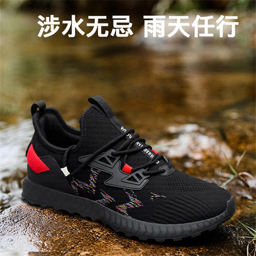 （新增冬季加绒款）真！防水防污！【春夏秋冬可穿四季】【泡水24小时+弯折3万次不进水】量橙 男女款黑武士防水运动鞋 商品图6