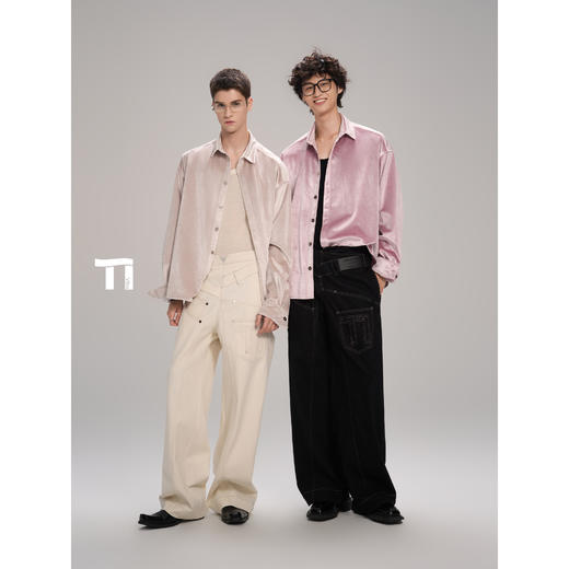 启世录TIWILLTANG“星穹幻织”丝绒衬衫 商品图4