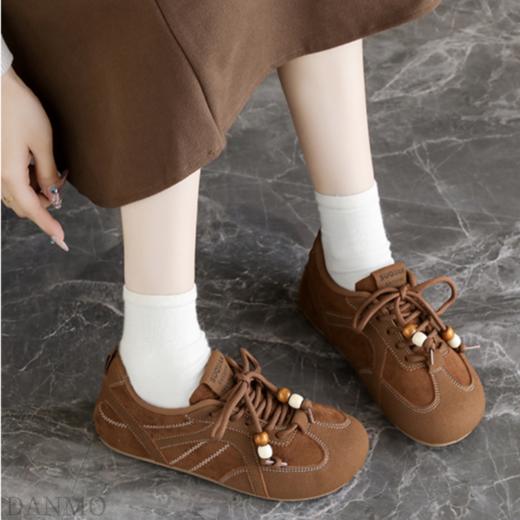 爆仓！下单5-7天发货「DANMO串珠袋鼠鞋」个性鞋带设计创意点缀 休闲版型简洁利落 透气不闷脚 显高显瘦显腿长 舒适鞋底 商品图4