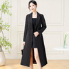 QYM 7258015-Y风衣西装领中长款腰带外套 商品缩略图1