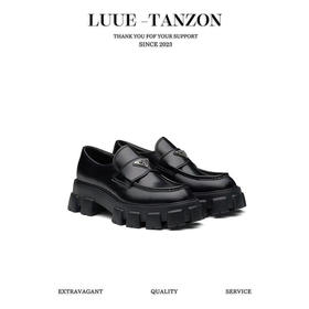 普拉达-【巨好】厚底乐福鞋！进口的开边珠牛皮质感非常好！（HC）