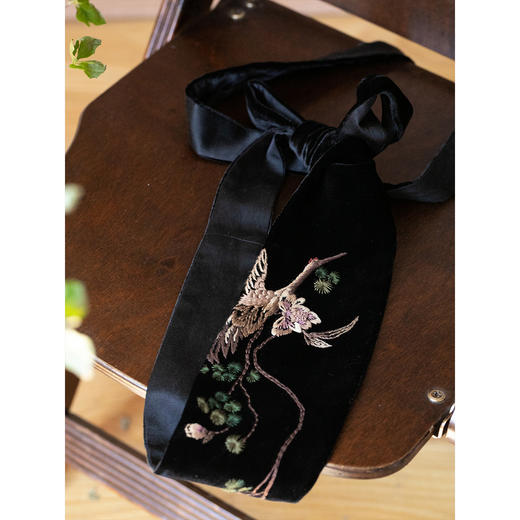 牧衣游原创 精工手绣丝绒腰封复古文艺百搭 逸仪 商品图2