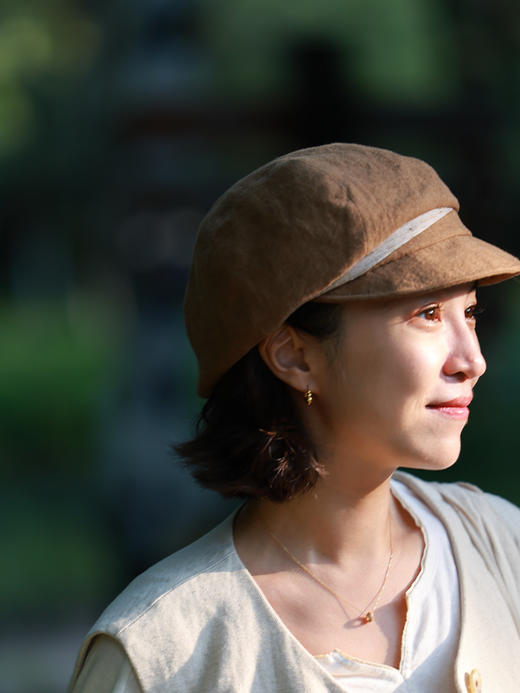 PETIT SCHAN小闪 #088 Little rascal 顽童 复古亚麻汉麻混纺报童帽 商品图5