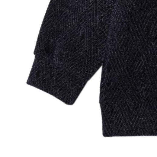 WY1096SDSA男士秋冬新款痞帅男装潮牌菱形线条抽绳连帽卫衣百搭套头上衣 商品图4