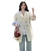 HR MDN25007法式蕾丝拼接风衣外套韩版宽松大衣 商品缩略图4