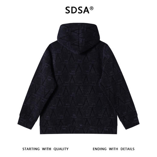 WY1151SDSA男士秋冬新款痞帅男装潮牌绒毛撞色字母抽绳连帽卫衣百搭时尚 商品图5