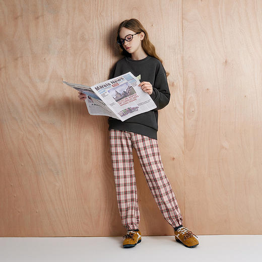 笛莎Deesha 童装女童裤子2025冬新款女童学院风束脚裤 商品图2