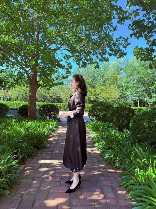 深夜黑长款风衣 商品图6