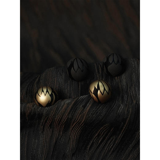 牧衣游 大漆手绘耳钉复古文艺禅意 虚谷【不支持会员折】 商品图1