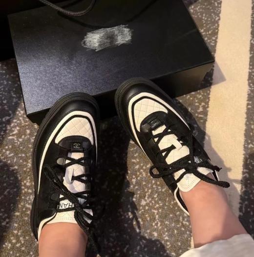 重磅新款！ 25B菱格熊猫运动鞋  中古风菱格厚底增高休闲鞋 商品图1