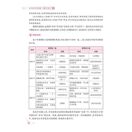 高中语文专项突破  名篇名句默写/浙大优学/立足高考语文/突破传统“双基”局限/直指语文学科核心素养/郑萍 主编/浙江大学出版社 商品图2