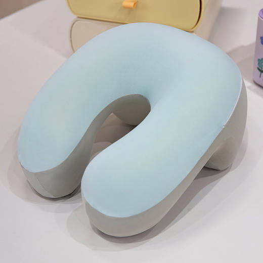 记忆棉冰丝午睡枕小学生趴桌子上睡觉抱枕u型枕办公室趴睡枕车载颈枕夏 可拆洗 商品图6