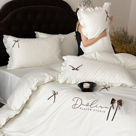 自然醒A类全棉水洗四件套-蝴蝶结AN