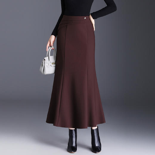 MYX长款修身鱼尾裙洋气通勤半身裙2025年秋季新款时尚高腰显瘦包臀裙 商品图1