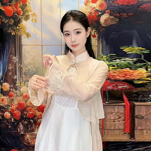 【初秋薄外披】笑扬飘片不规则外套-长袖 商品图3