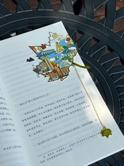 梧桐叶镂空吊坠书签 商品图5