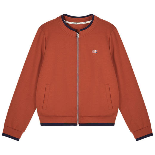 丁摩 圆领外套女秋季新款爆款宽松休闲韩系女装洋气减龄开衫上衣5ZF-30009 商品图4