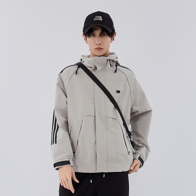 【新品上新】HX 春秋季带帽茄克衫外套简约运动S105533313101