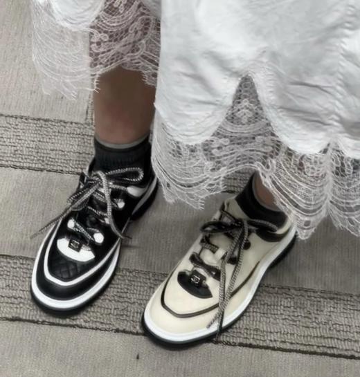 重磅新款！ 25B菱格熊猫运动鞋  中古风菱格厚底增高休闲鞋 商品图2