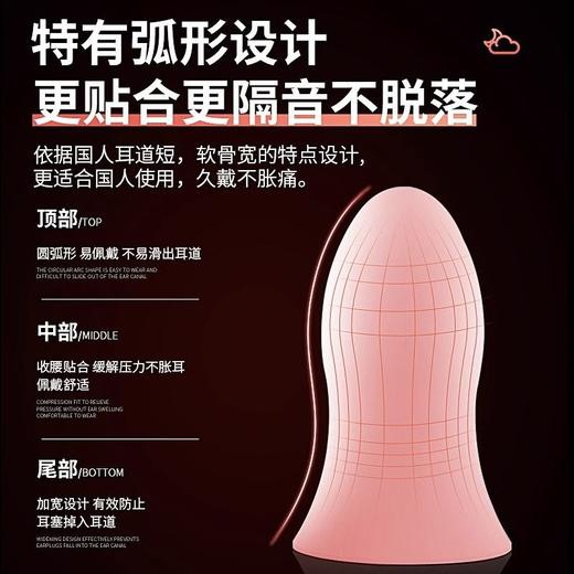 【福利❗️9.9抢10枚🔥降噪耳塞】IP66防水，人体工学，亲肤柔软，回弹力强，黑科技防噪音超级隔音睡觉专用睡眠神器专业静音工业耳罩呼噜声 商品图1